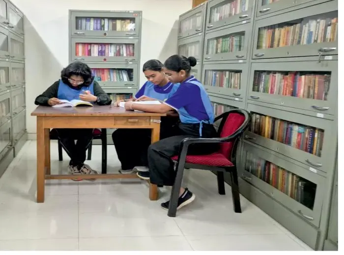 Students studying for NDA preparation after Class 10
